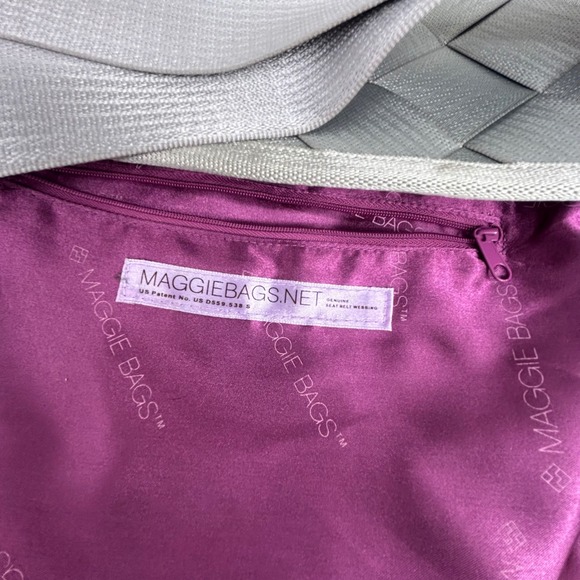 Maggie Bags Gray‎ Crossbody Bag Seatbelt Purse Woven Genuine Seat Belt Webbing - Picture 11 of 13